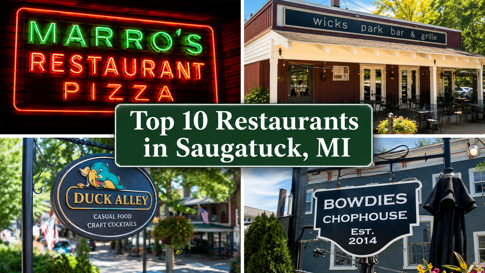 Top 10 Restaurants in Saugatuck