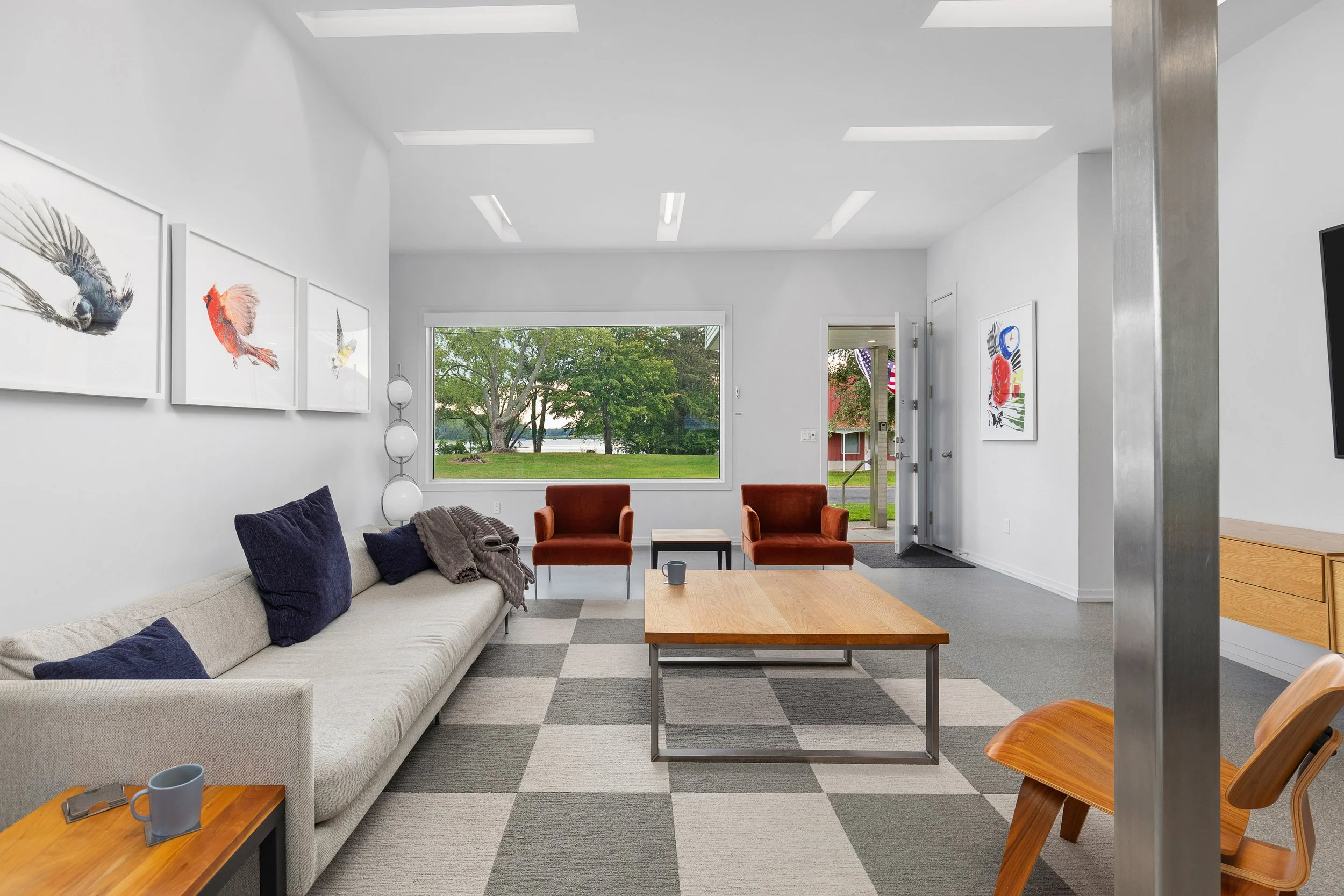 The main window overlooks the Kalamazoo Lake