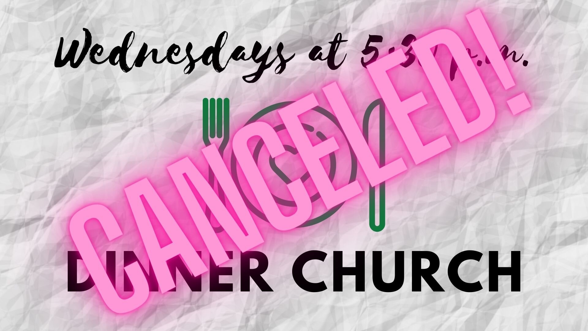 A reminder that we have canceled Dinner Church for this evening due to Thanksgiving! 
We are busy in the kitchen preparing for our Thanksgiving meal tomorrow. Thank you for understanding, and we hope to see you back with us on Wednesday, November 30t