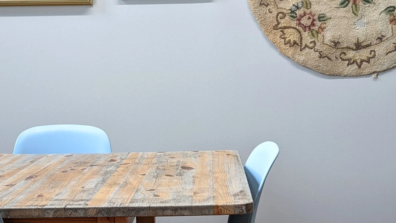 Open space with chairs at a table.