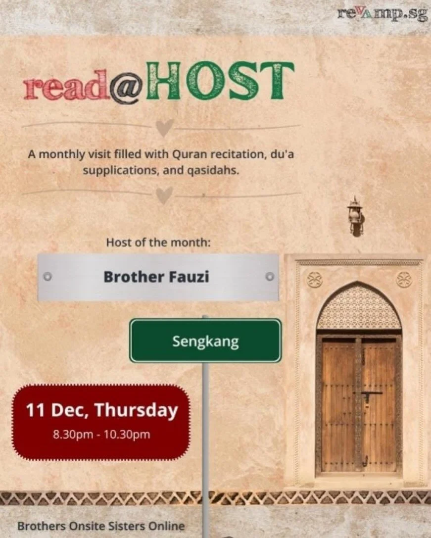 Make time for the Creator of Time
.
Brothers ONSITE
Sister ONLINE
.
Registration @ Bio!