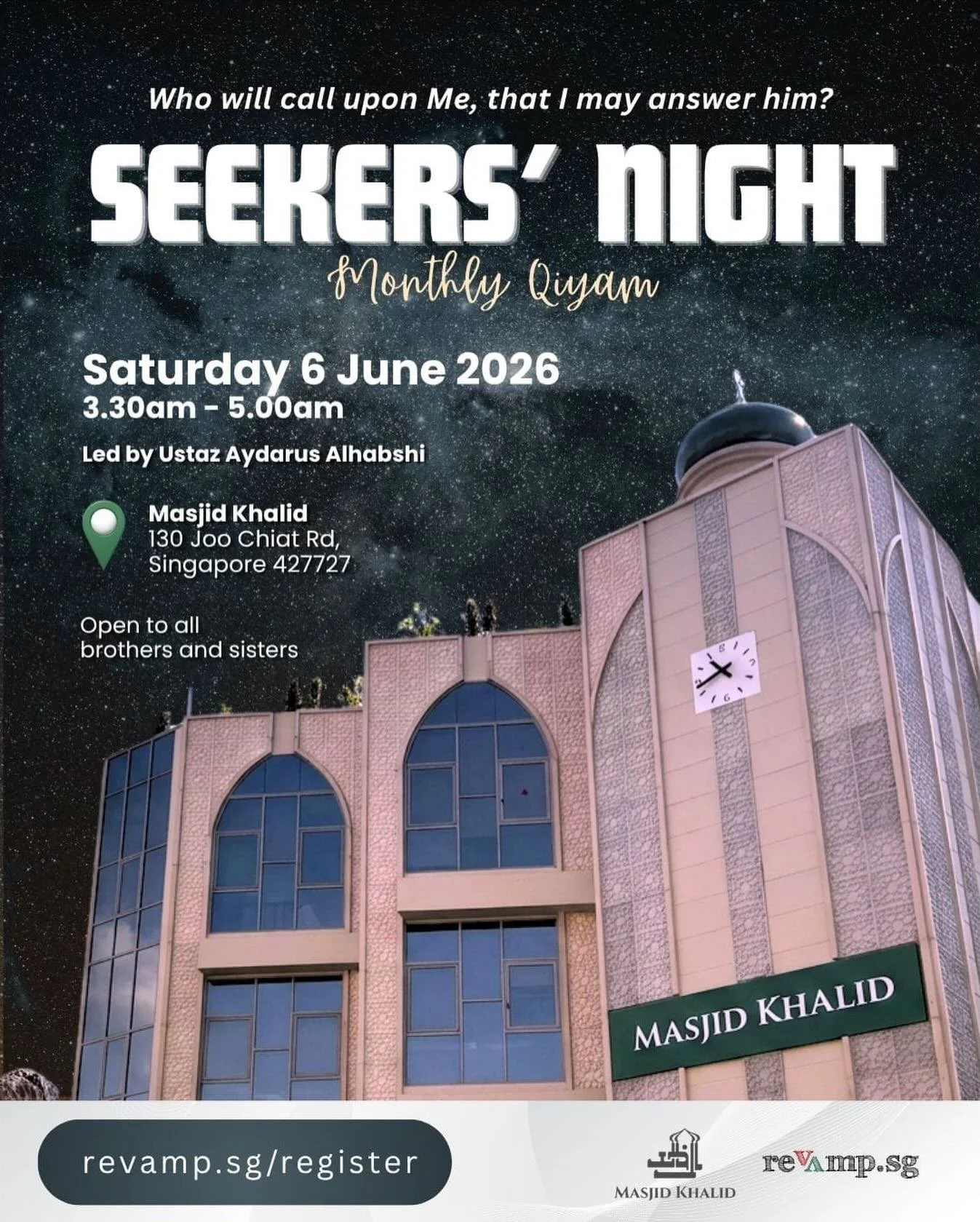 The nights of Ramadan reminded us what it feels like to pause, return, and stand before Allah. Yet faith is not measured by a single month. It is measured by what we continue after the month has passed.

This is why Seekers&rsquo; Night continues.

N