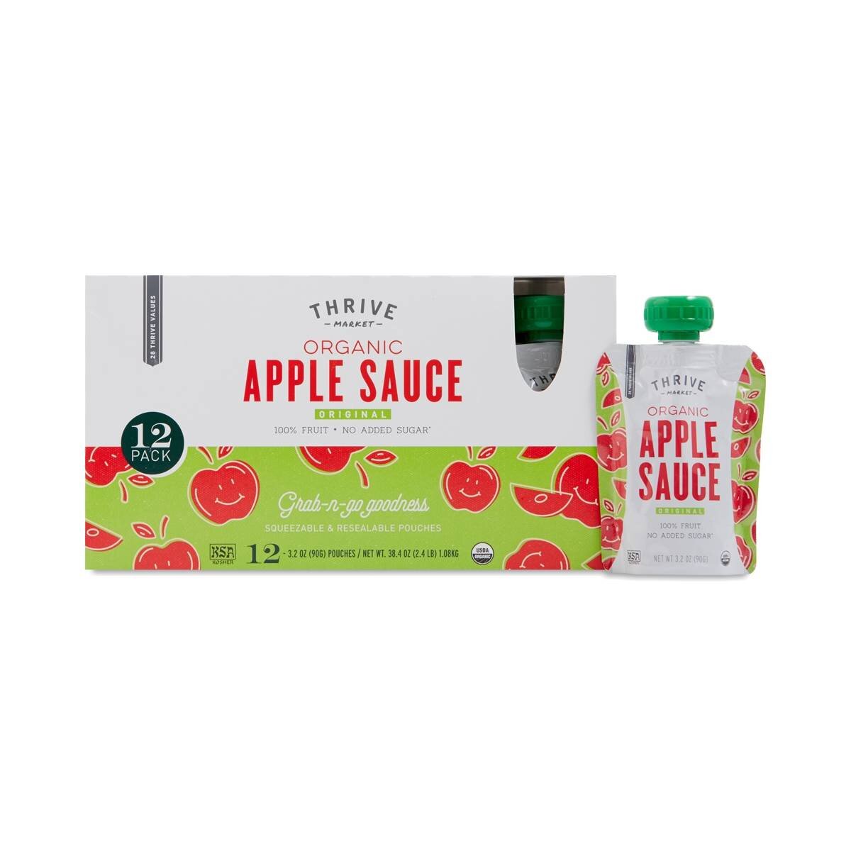 Apple Sauce Pouches Thrive Brand