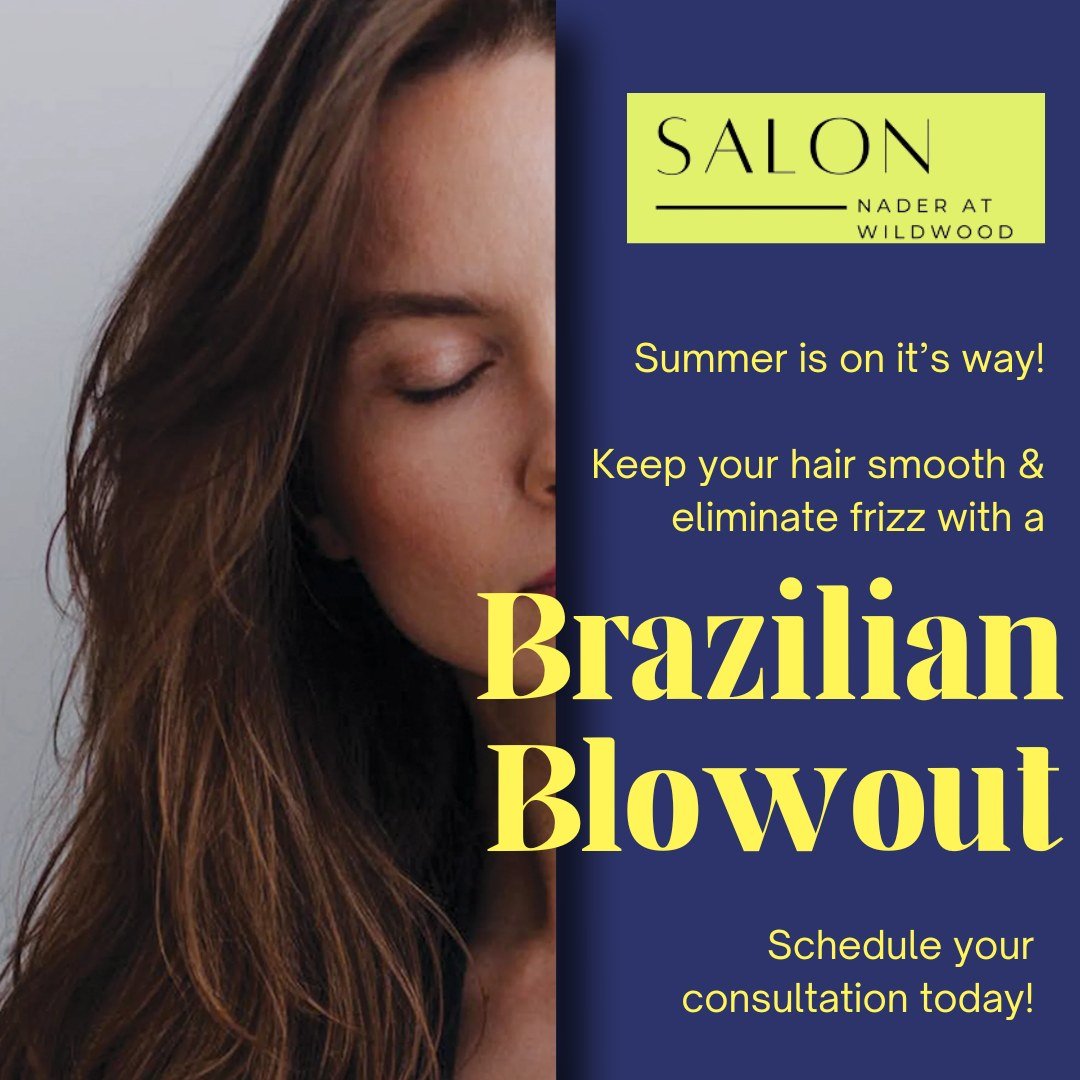 Summer is almost here!! Fight the Frizz with a Brazilian Blowout treatment! Schedule your consult with one of our amazing stylists today!

 #hair #salonnaderpotomac #bethesdahairsalon #salonnaderbethesda #salonnaderdc #salonnaderwildwood #hairsalon #