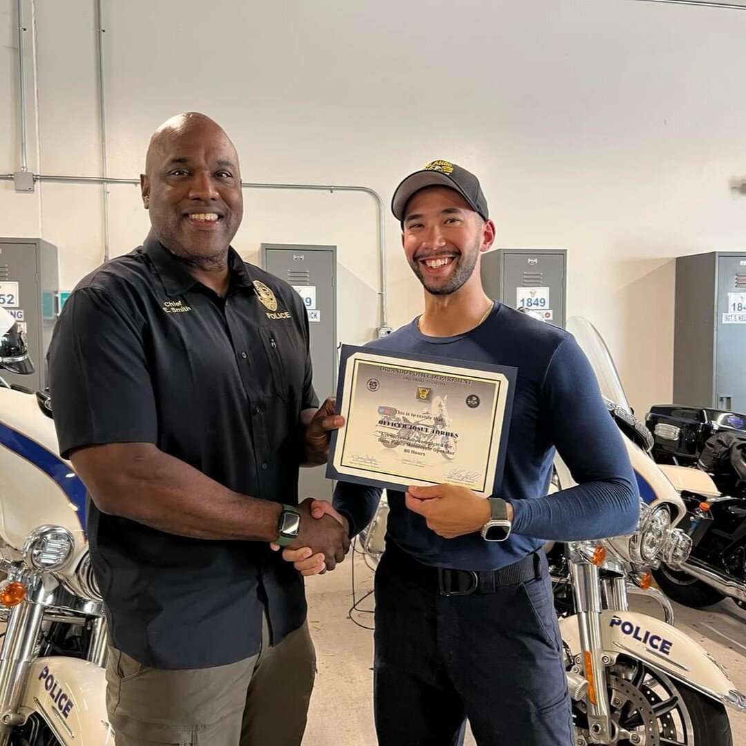 Congratulations to our Dueling Dragons Officer Josue Torres, who recently completed Motors Unit training. 

This is a rigorous 2-week, 80-hour-long training that many don't make it through. He will now be able to join the motors unit, and we are so p