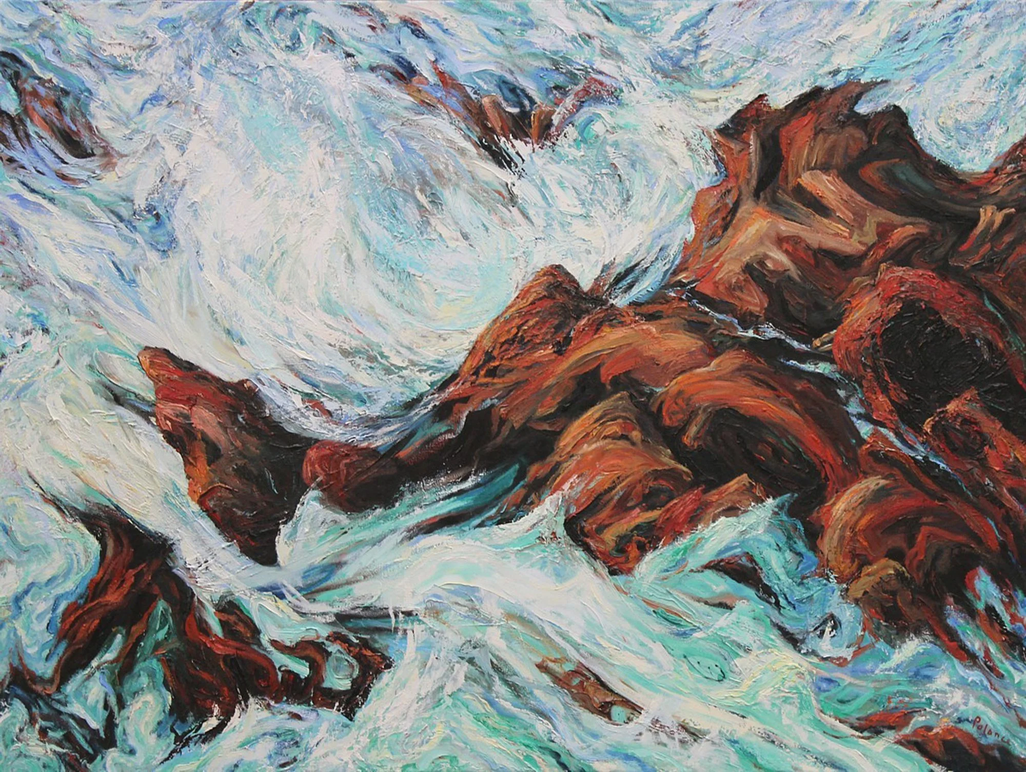 Roar, oil on canvas, Joyce Polance