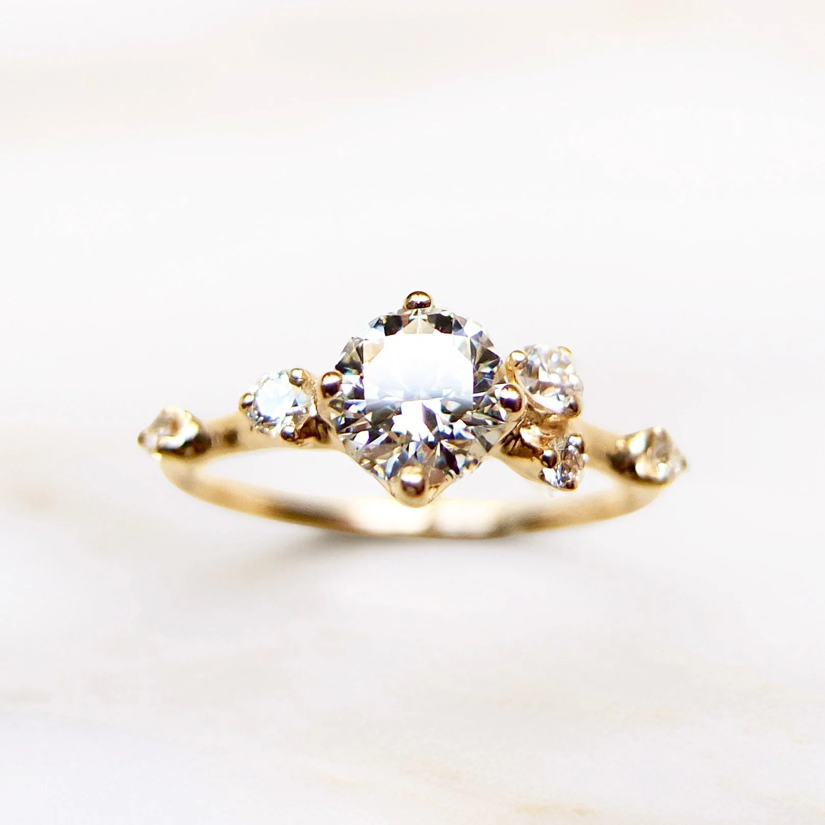 Diamond Princess Ring, 0.6ct Center Stone - R175