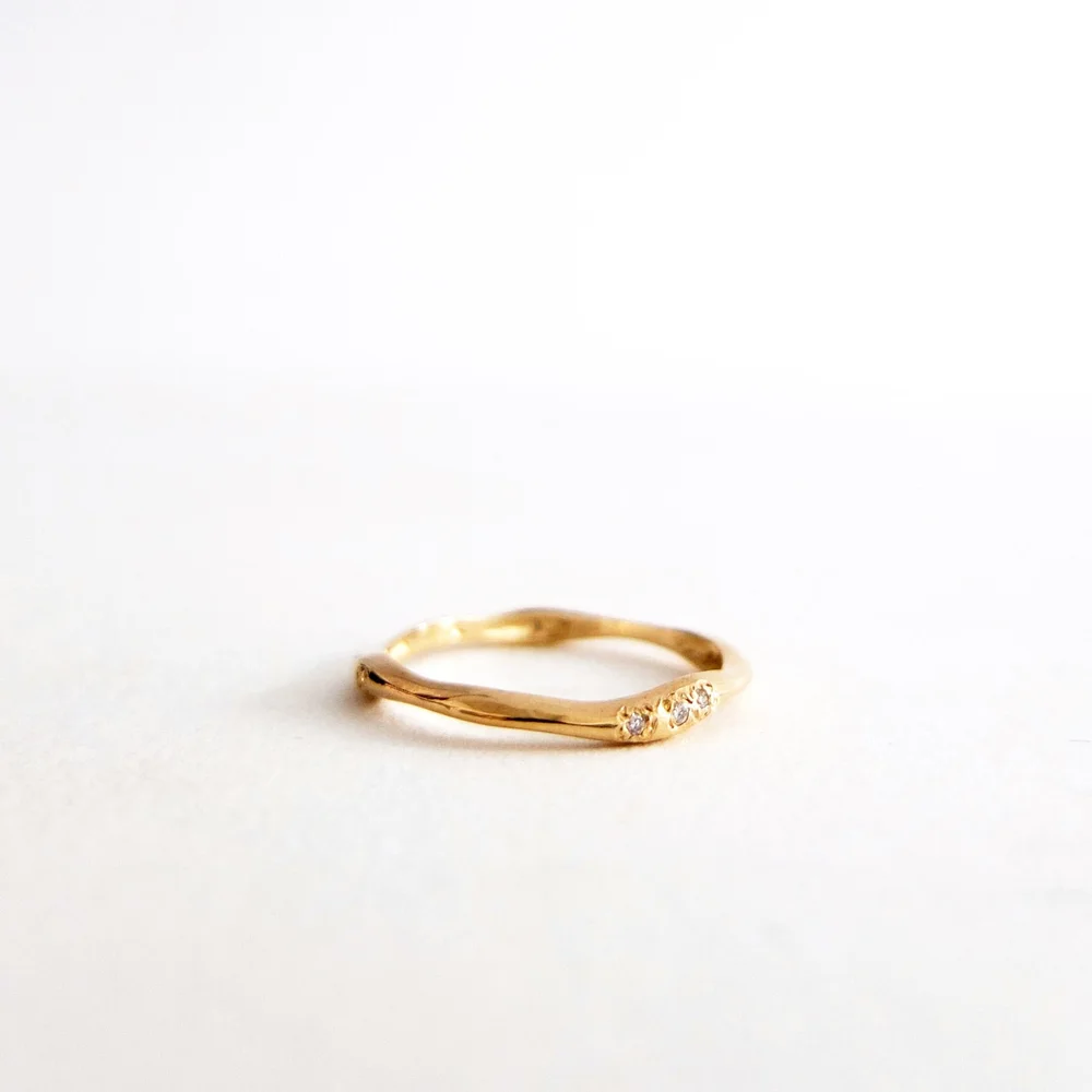 Organic Wave Ring R003 — N+A Handmade Fine Jewelry in NYC