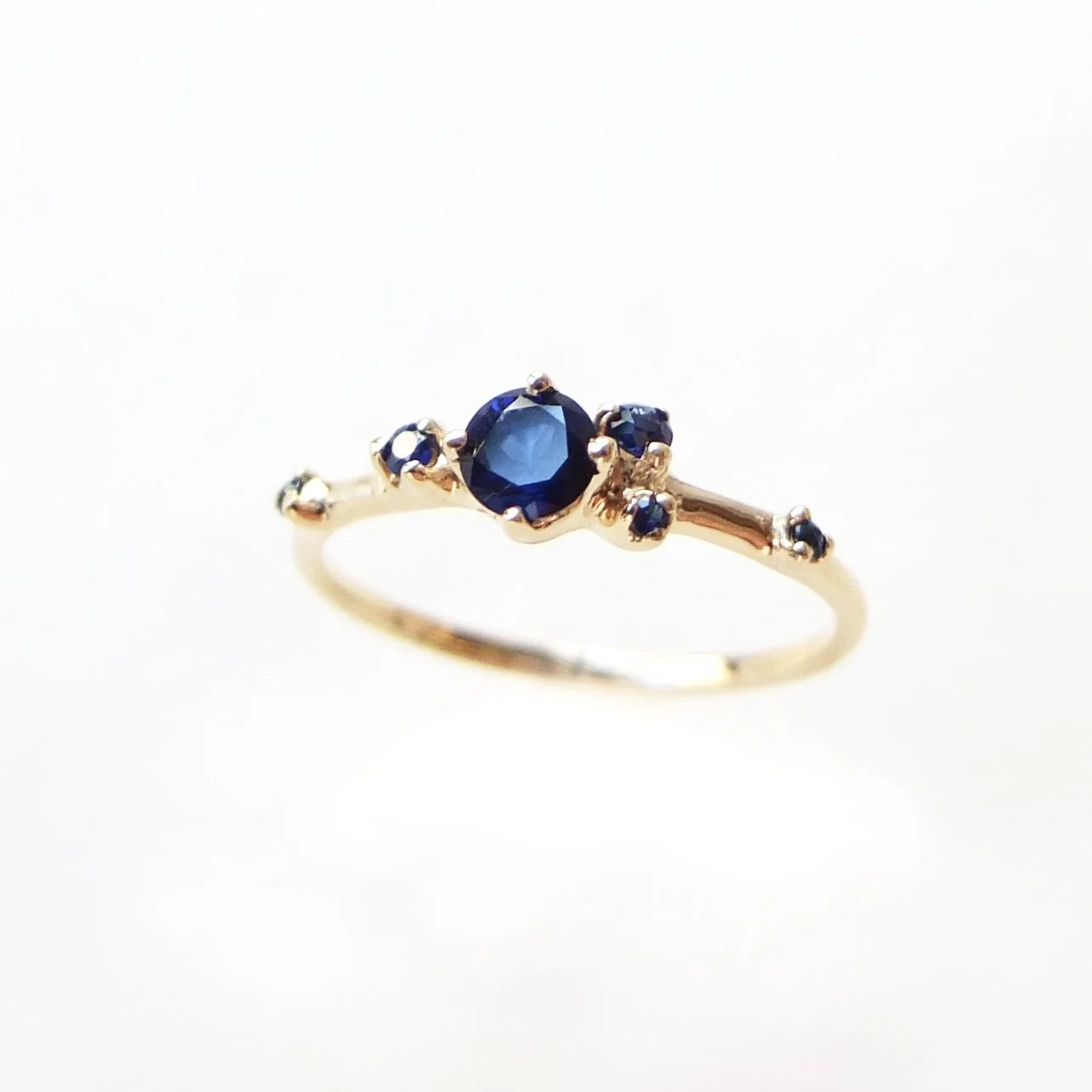 Blue Sapphire Princess Ring - R101