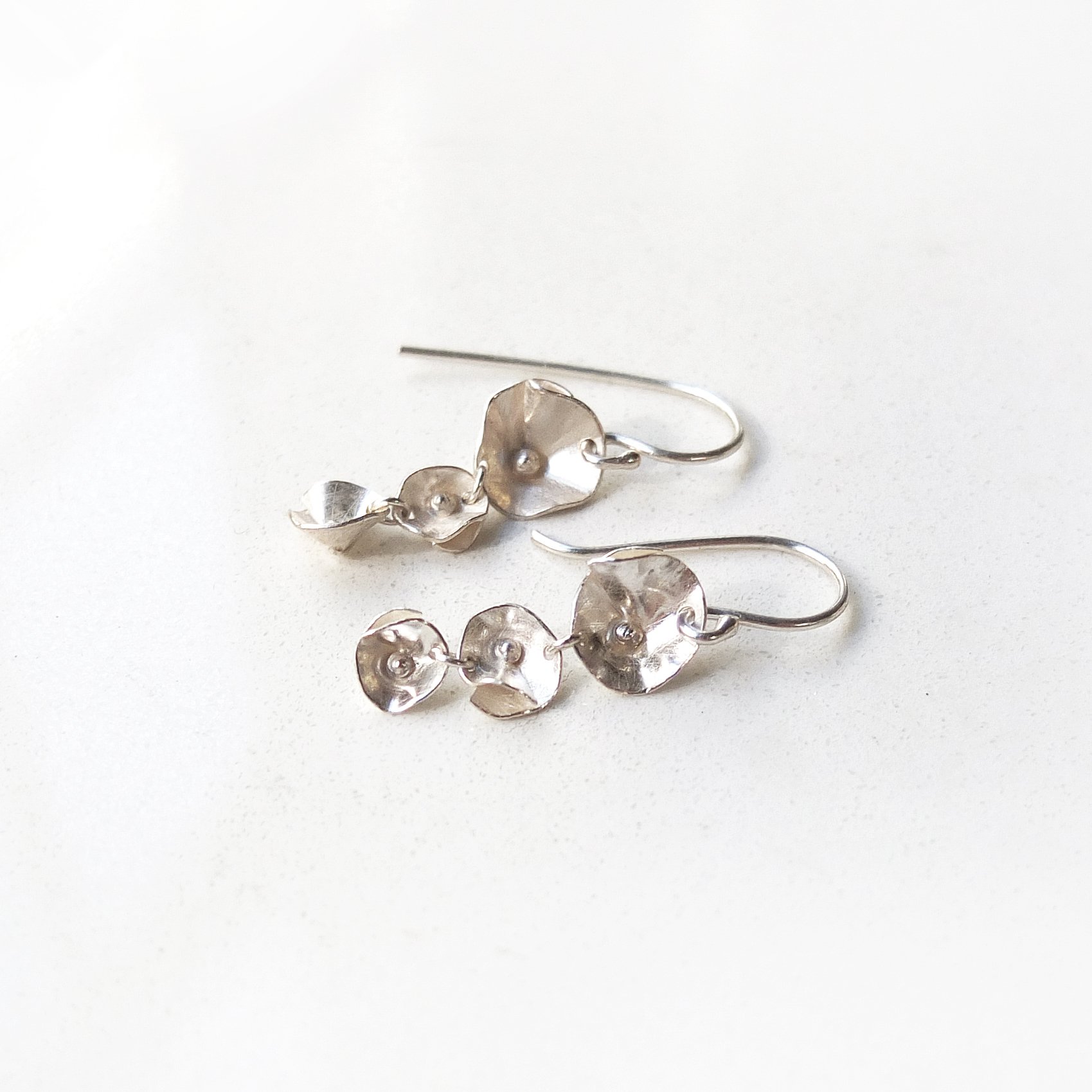 Sterling Silver Morning Glory Earrings