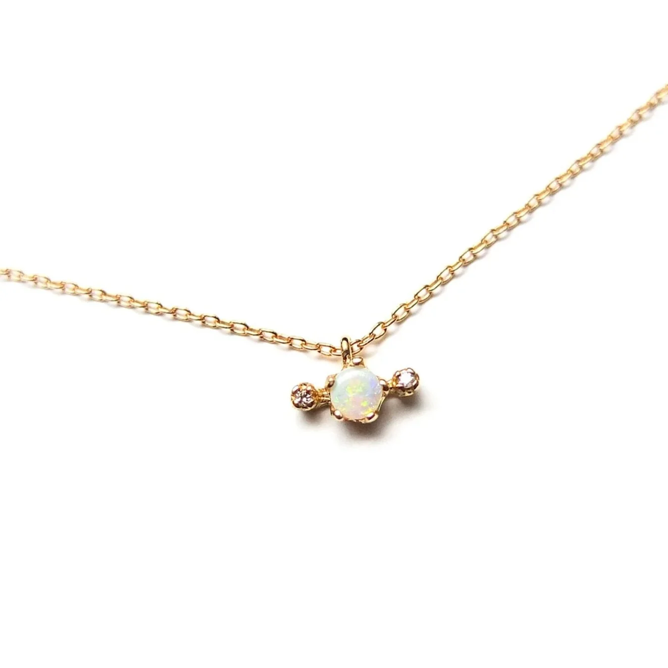 Candy! Opal + Diamond Necklace - N071