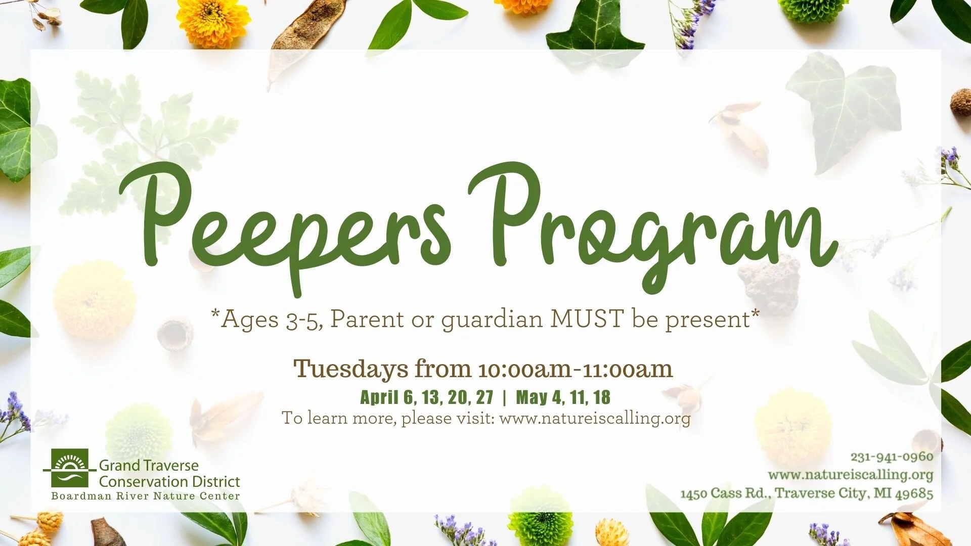 Peepers Program — Grand Traverse Conservation District