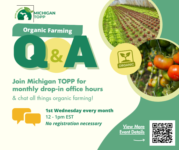 Monthly Drop-in Organic Farming Q &amp; A - March