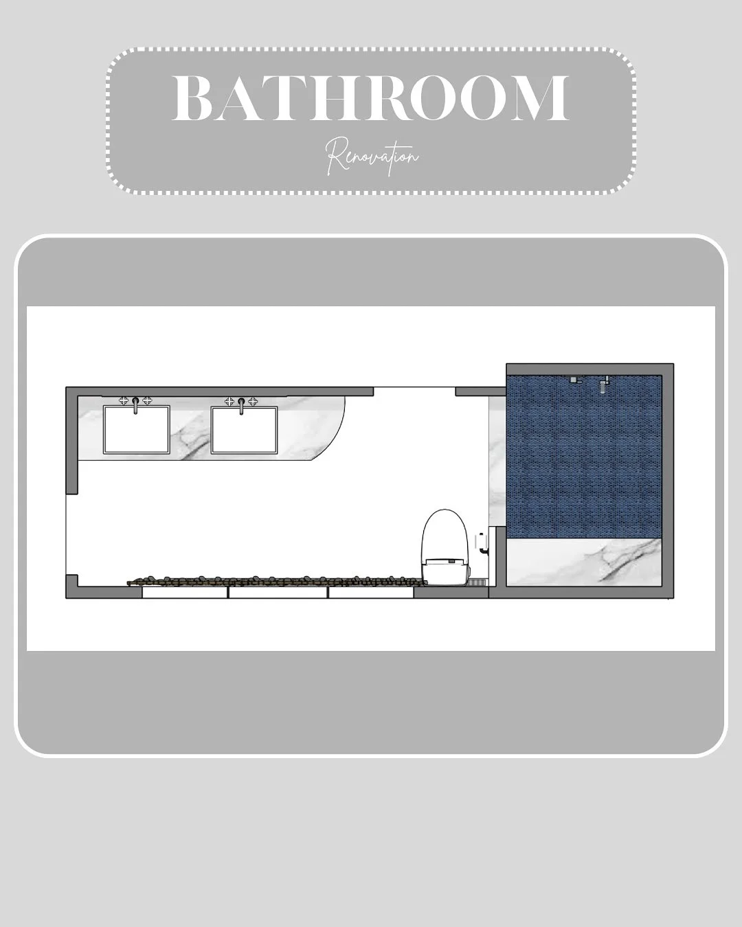 Blue + white = pure bathroom bliss! 💙🤍 The Vintage vanity is taking center stage in this transformation — and we can’t wait to show you what’s next! #DesignInProgress #BathroomGoals #InteriorDesign #EFD #erinforreydesign #weloveou