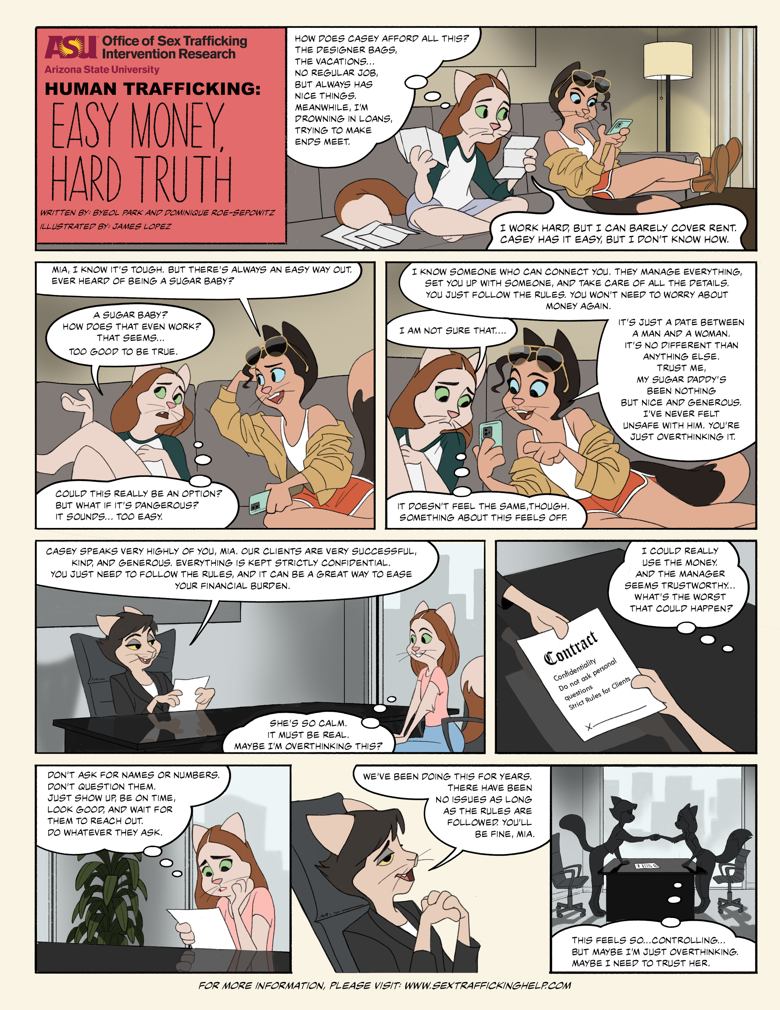 Easy Money, Hard Truth - Cat Comic Version pg 1