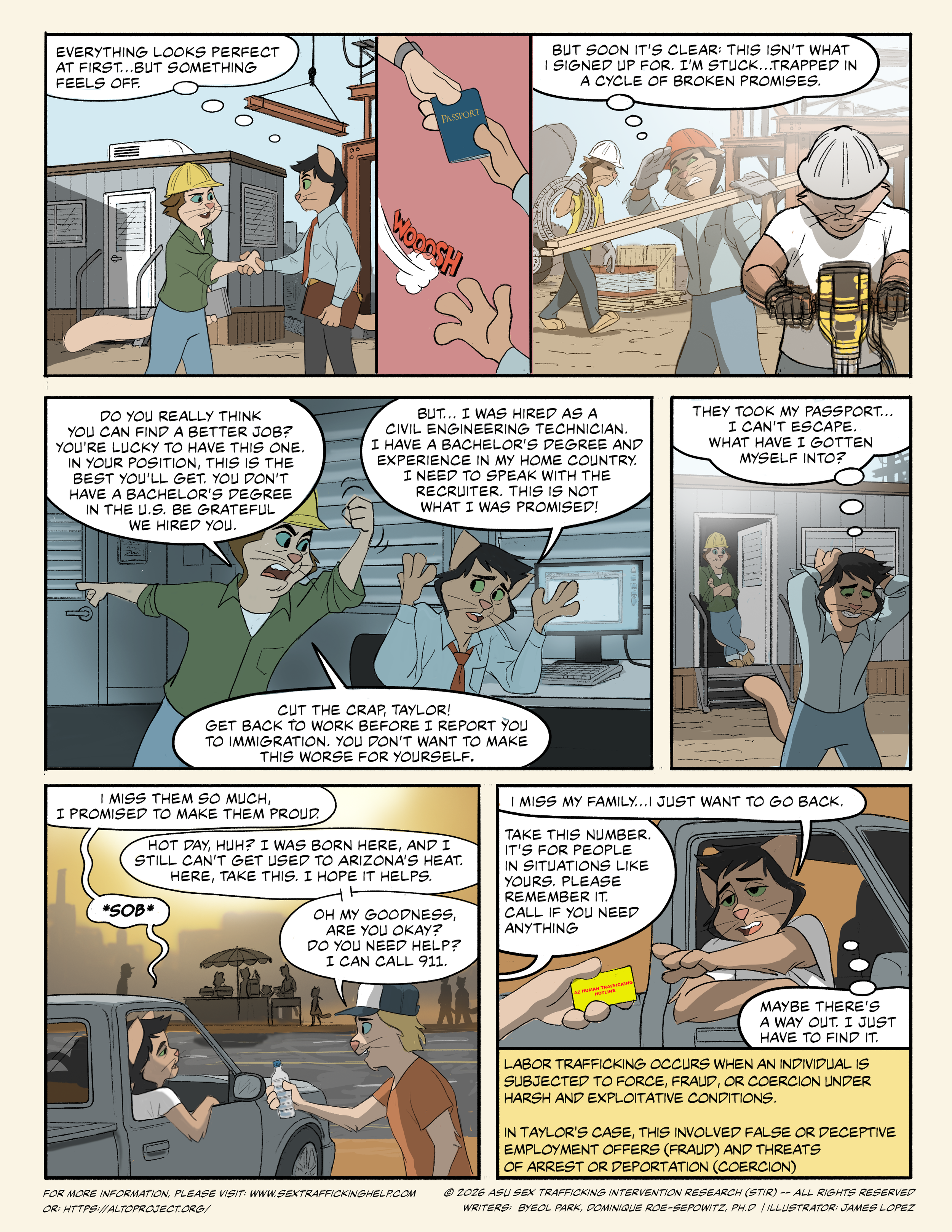 Trapped: Working Without a Way Out - Cat Comic Version pg 2