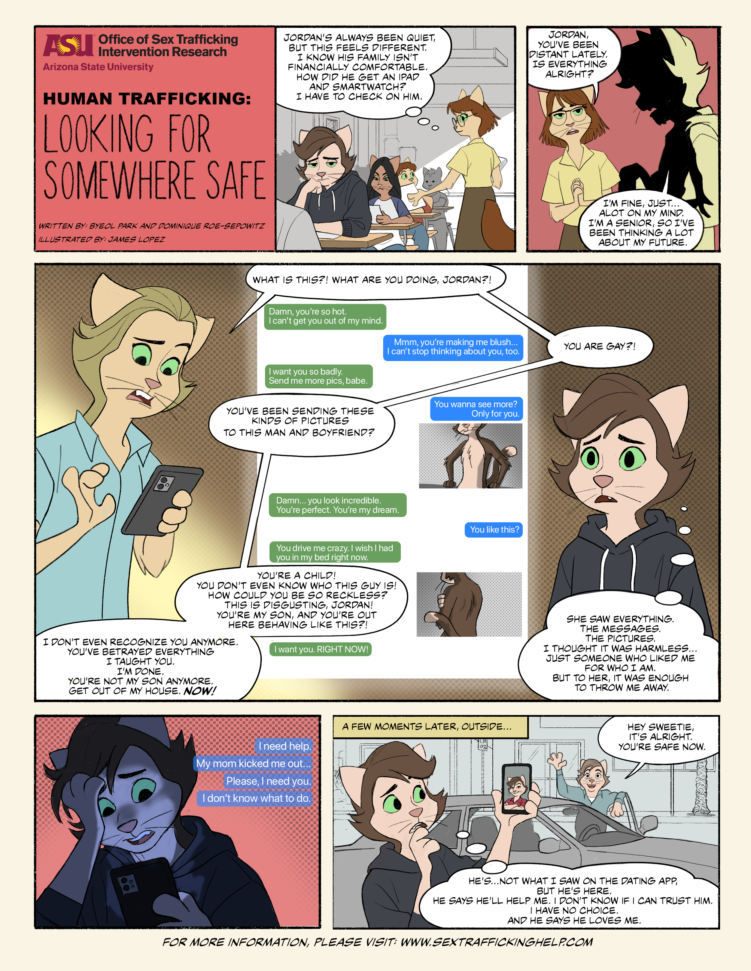 Looking for Somewhere Safe - Cat Comic Version page 1