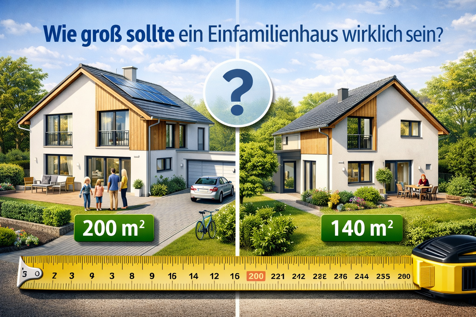 Wie groß sollte ein Einfamilienhaus wirklich sein?