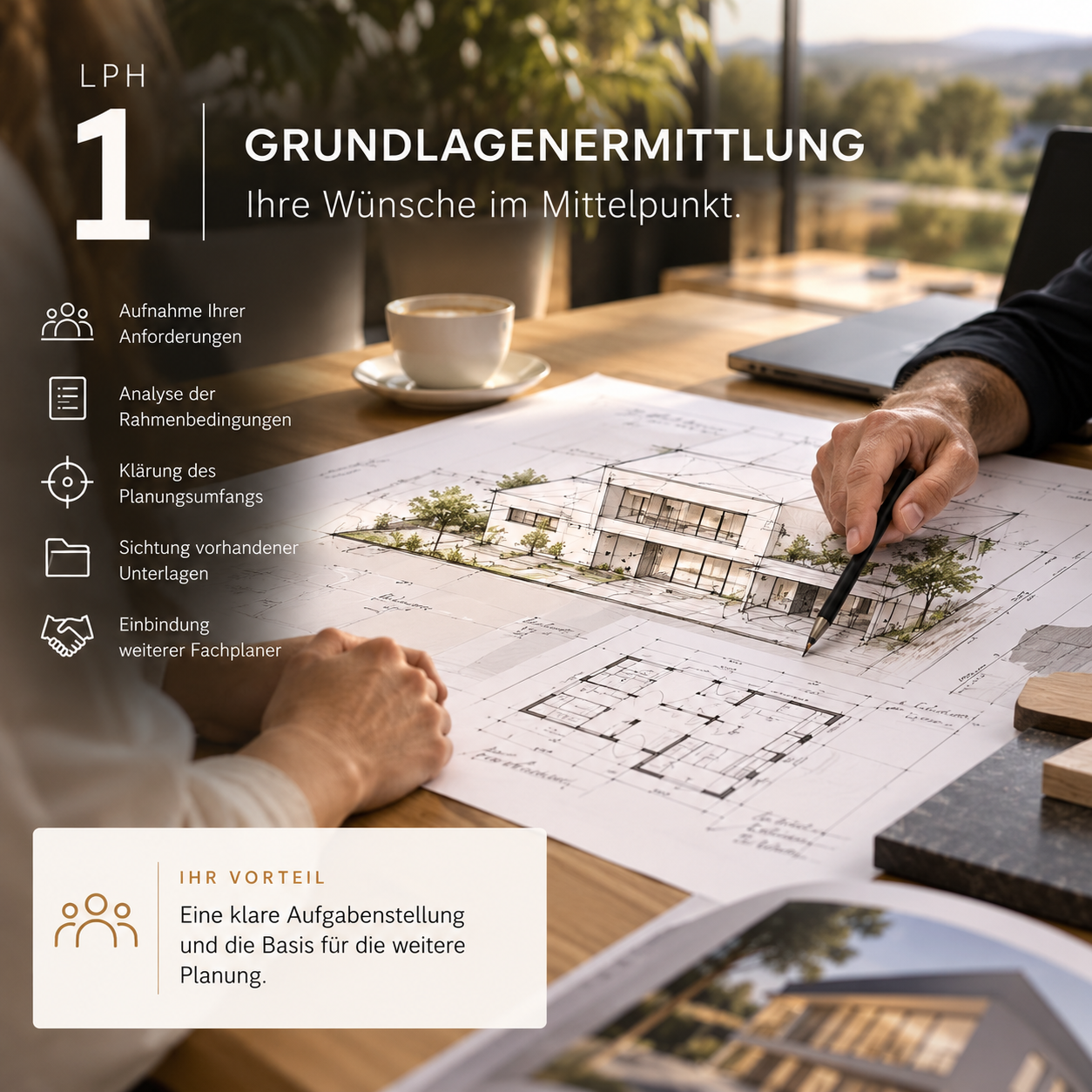 Architektenleistungen LPH 0–4 – Von der ersten Idee bis zum Bauantrag