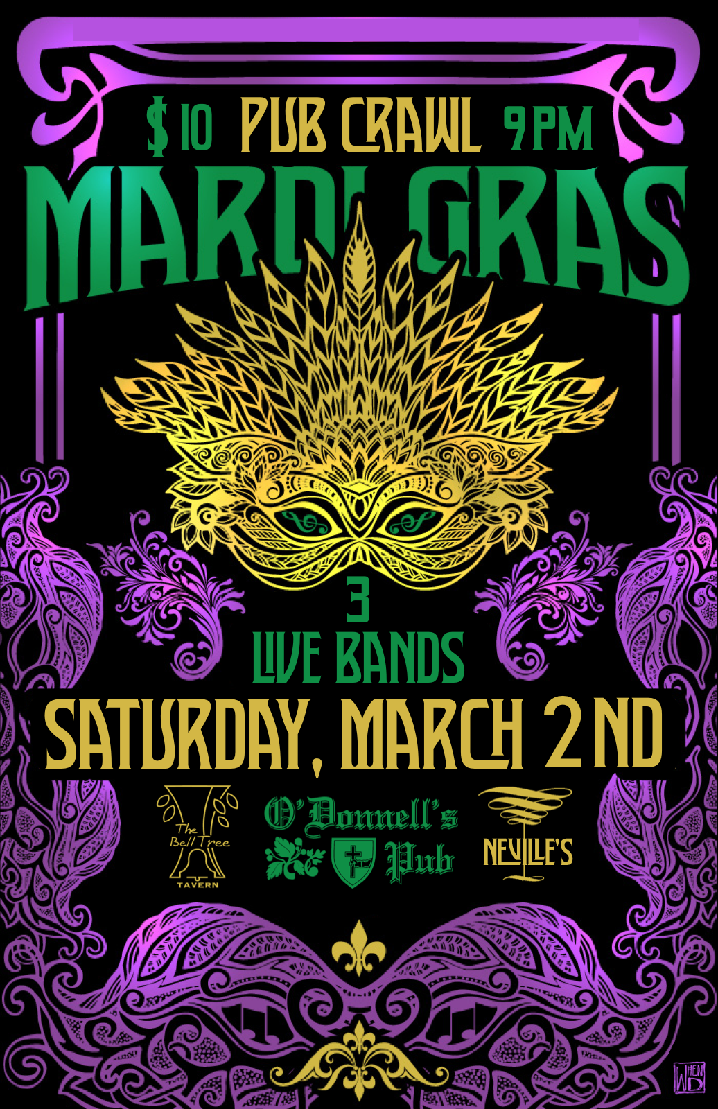  Tabloid poster for O’Donnell’s Pub 