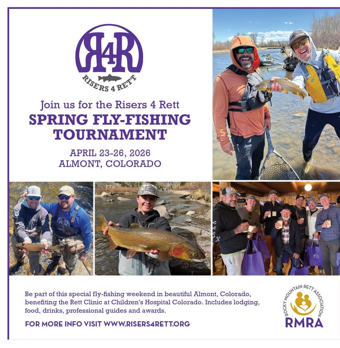 Registration is OPEN! Thinking of Spring? Be sure to include our Spring Fly Fishing Event in your plans! www.risers4rett.org to register Link in bio