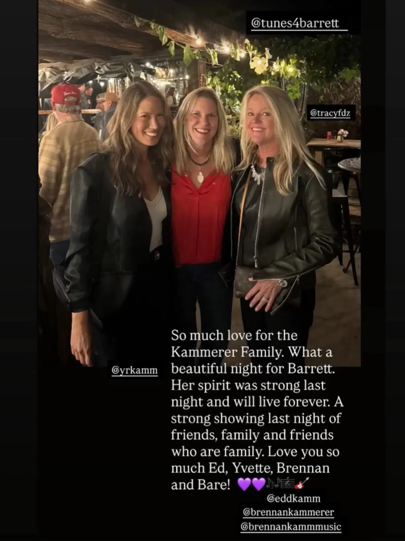 Rest in Peace Barrett. You are so deeply loved. @tunes4barrett @eddkamm @yrkamm @brennankammerer ๐