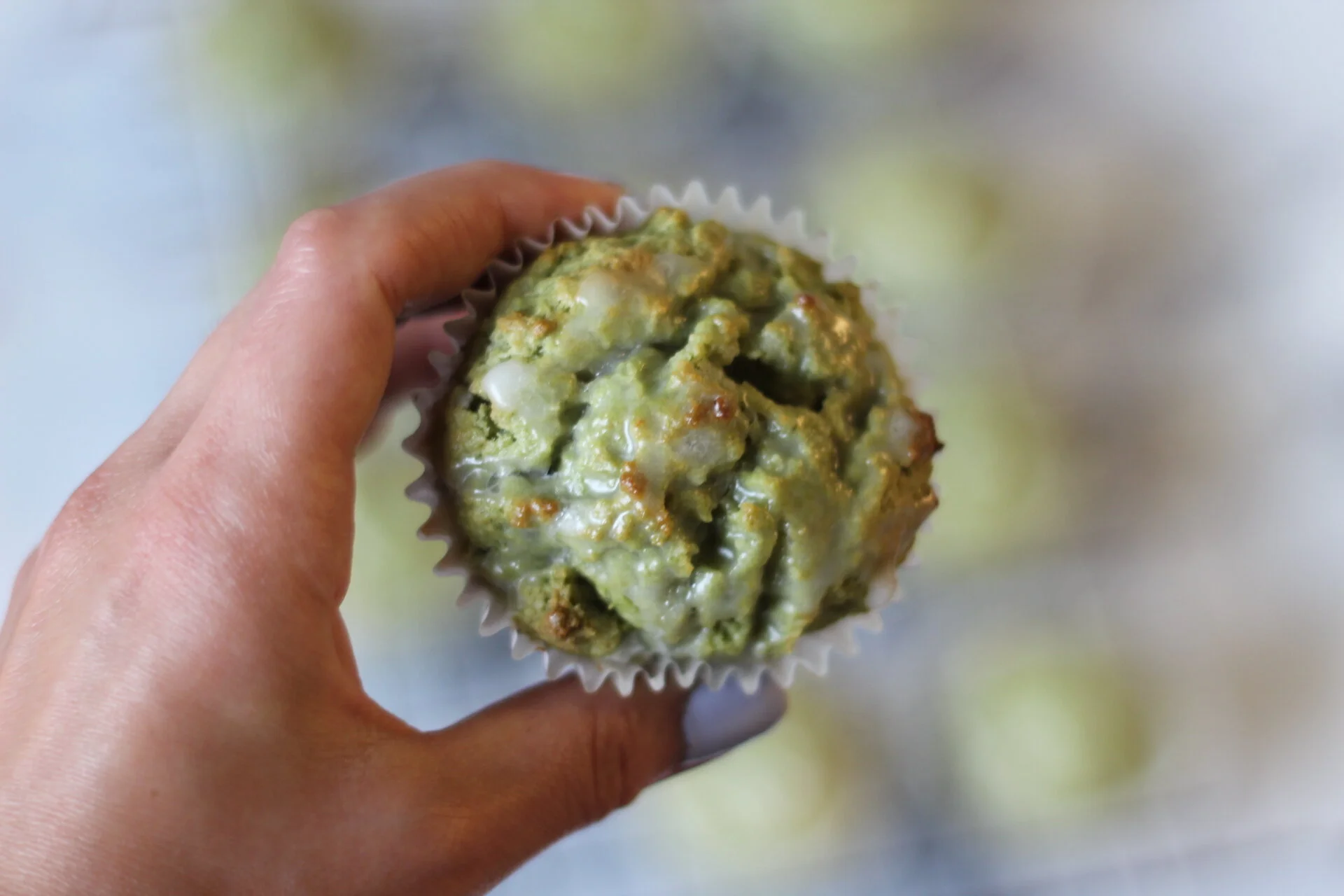 Matcha Almond Muffins