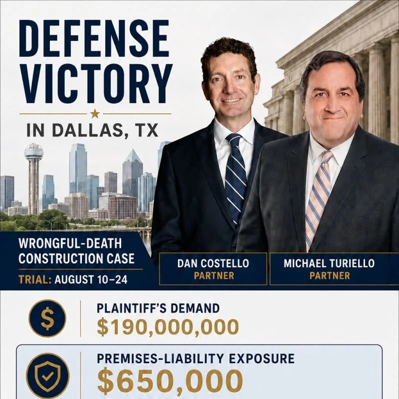 CGW Earns Defense Victory in Dallas, Drastically Reducing Client Exposure in Construction Site Wrongful Death Case