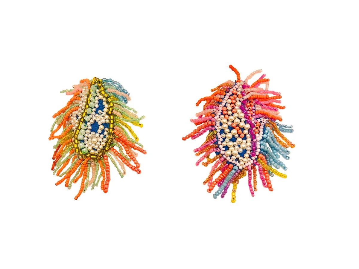 Tropical beaded earrings