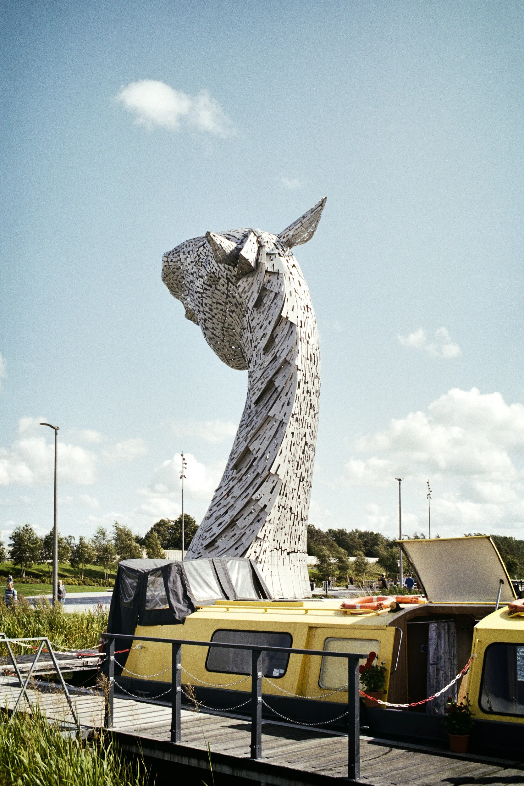 Kelpies, Grangemouth Scotland, canalboats
