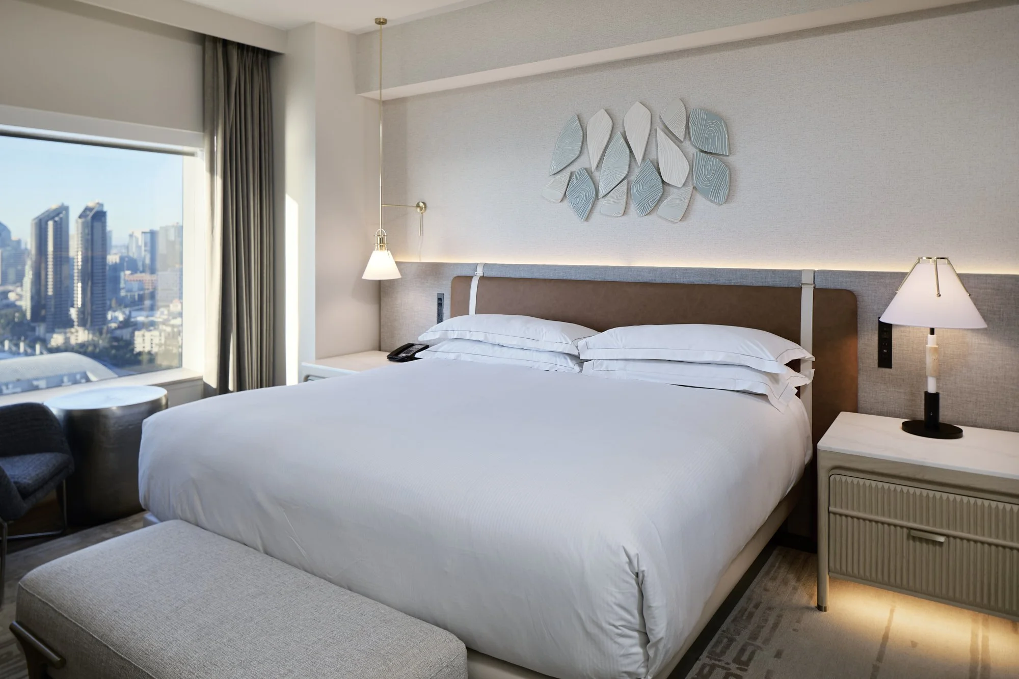 Hilton San Diego Bayfront King View bedroom hospitality photography