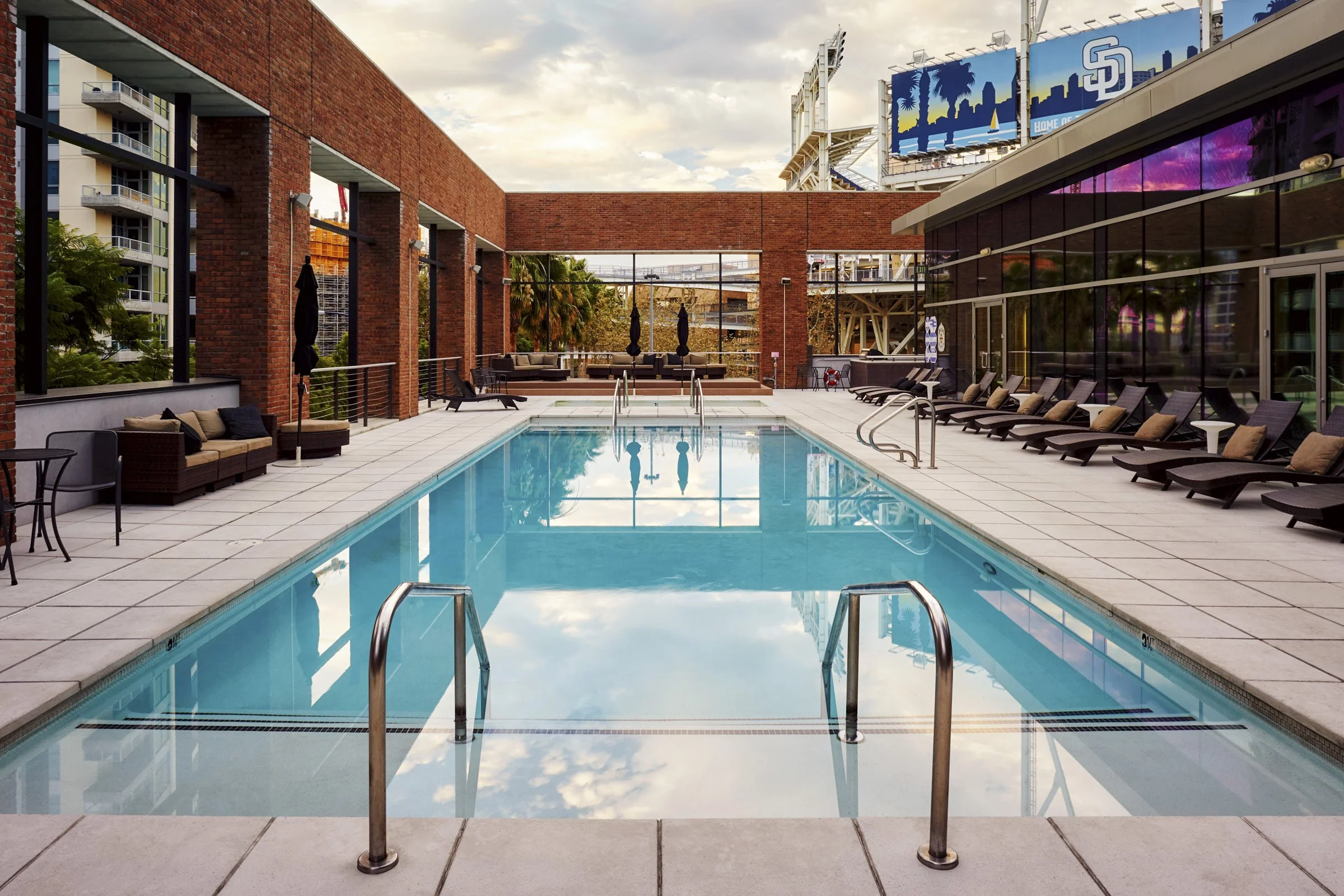 Fit gym rooftop pool, San Diego