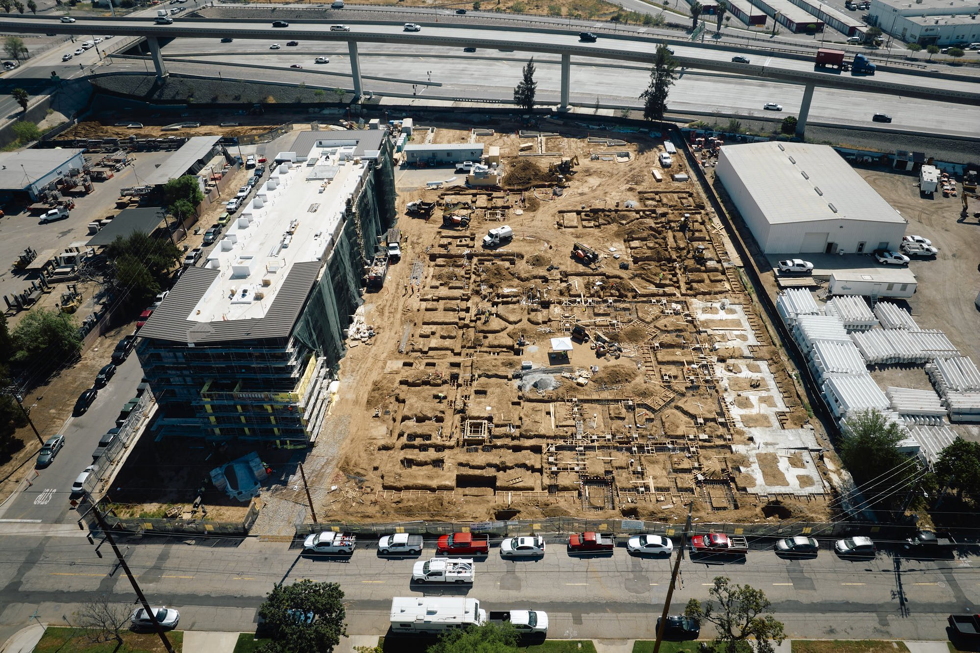 Foundation trench progress photography, Riverside, California 