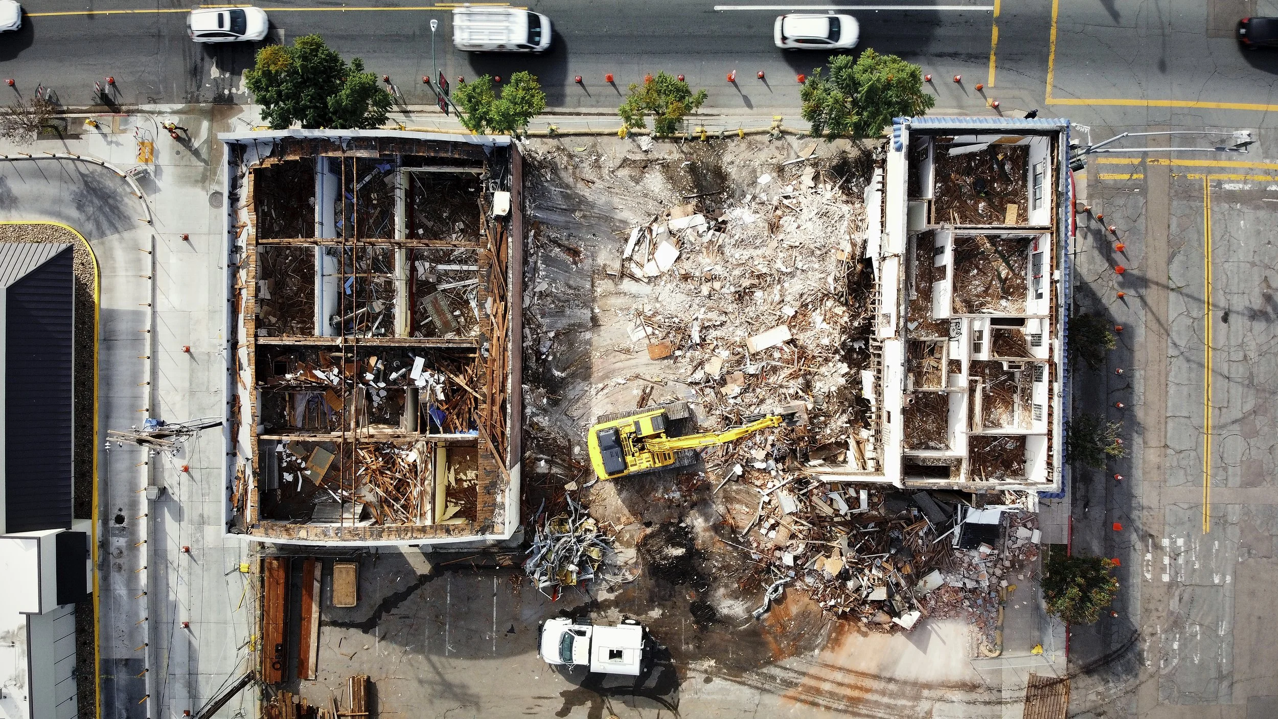 Sally Wong Building demolition, Allgire General Contractors, City Heights, San Diego