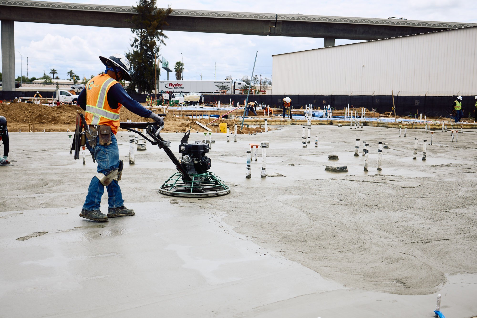 Concrete surface finishing, Allgire General Contractor, Riverside, California