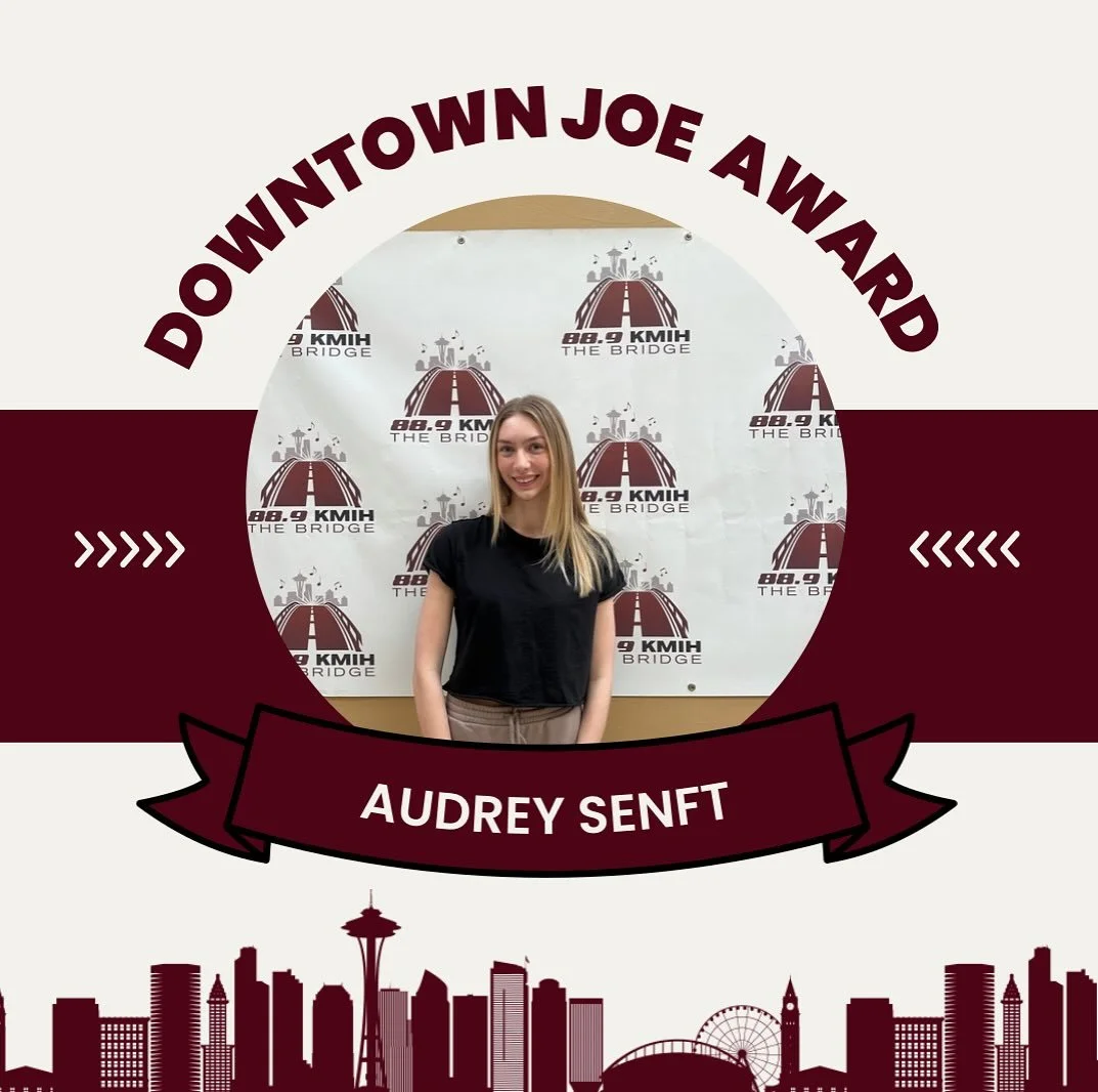 Congrats to Audrey who has won the Down Town Joe award. 🎉🎉 She has been working hard with looking over the production of KMIH. She has been working on getting shows up and running on the air by ensuring that each show is high quality! 

 #BestHighS