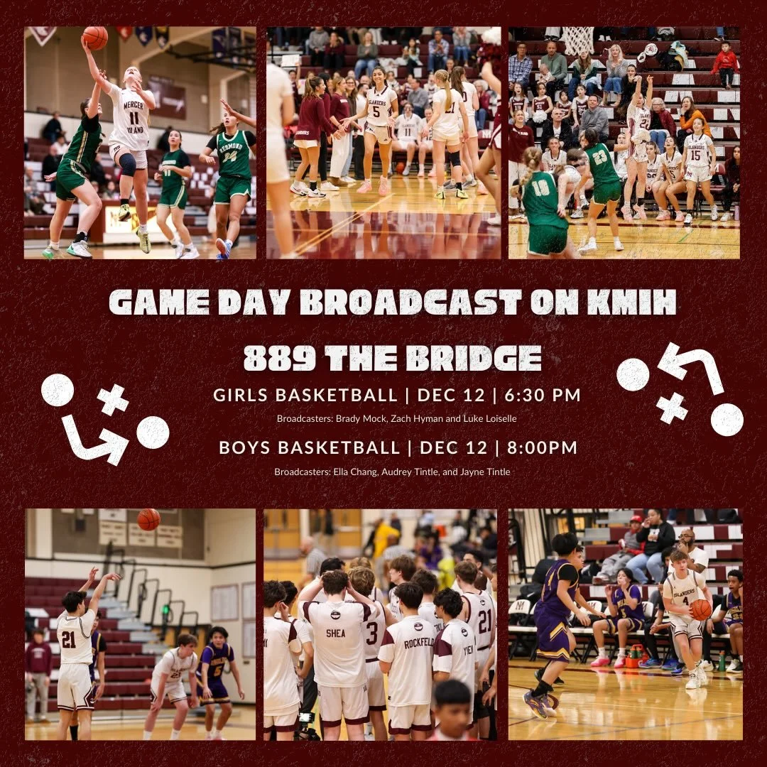 Get excited because it&rsquo;s Quad Night!! Tune in to KMIH 88.9 The Bridge at 6:30pm on Friday as Zach, Luke and Brady bring you a live play by play of the Mercer Island girls basketball game against Newport. Don&rsquo;t leave yet though, stay tuned