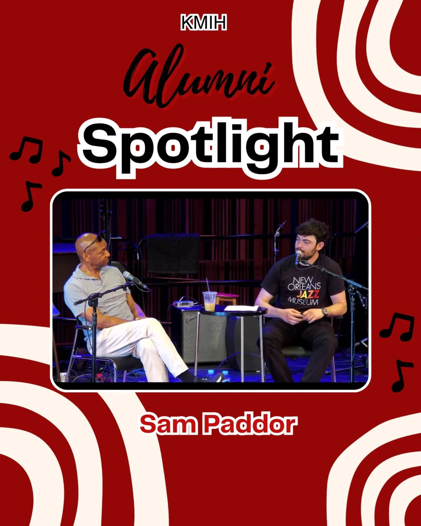 A proud shoutout to 2025 KMIH alum Sam Paddor, who is continuing to put his broadcasting and interviewing skills to work at Tulane University! Sam is currently double majoring in History and English, while also interning at the New Orleans Jazz Museu