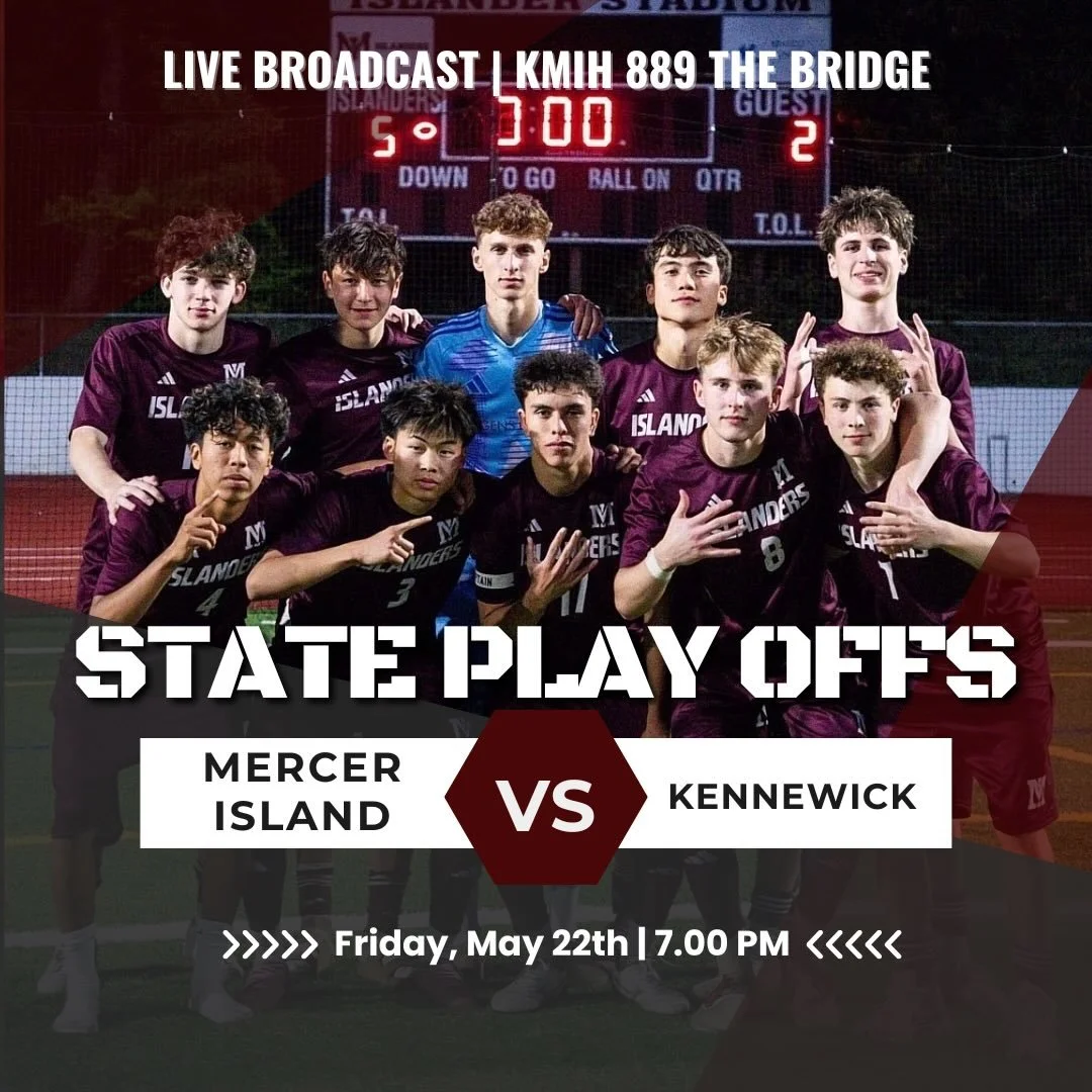 Are you ready to hear our Islanders dominate state again this year?? Tune in to 88.9 The Bridge THIS FRIDAY at 7️⃣ PM as the Mercer Island boys soccer team &mdash; last year&rsquo;s state champions &mdash; kicks off its state playoff run against Kenn
