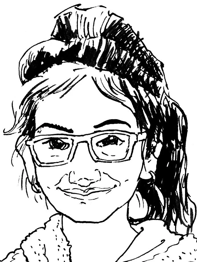 A portrait of one of the young editors of Early Harvest magazine Issue 6, 2017.