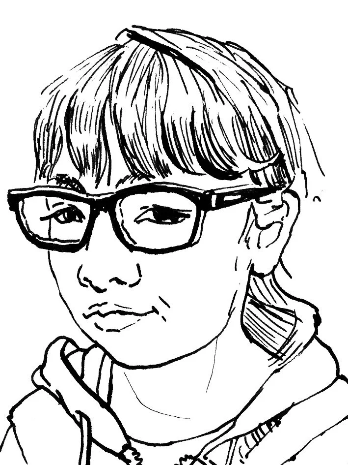 A portrait of one of the young editors of Early Harvest magazine Issue 6, 2017.