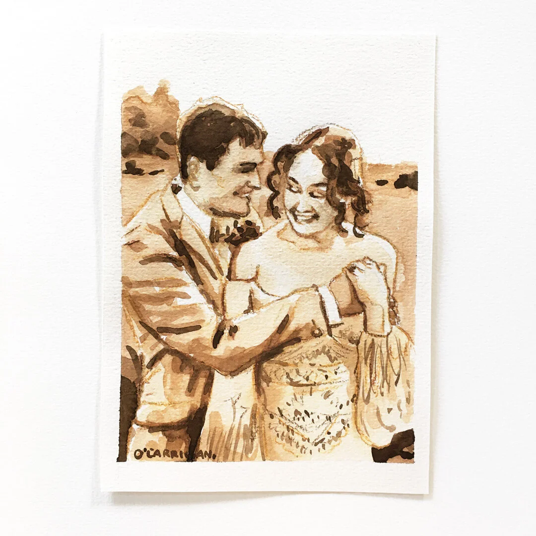  An portrait illustration by Simon O'Carrigan for his Pandemic Portrait project, commissioned during the 2020 Coronoavirus Pandemic. 