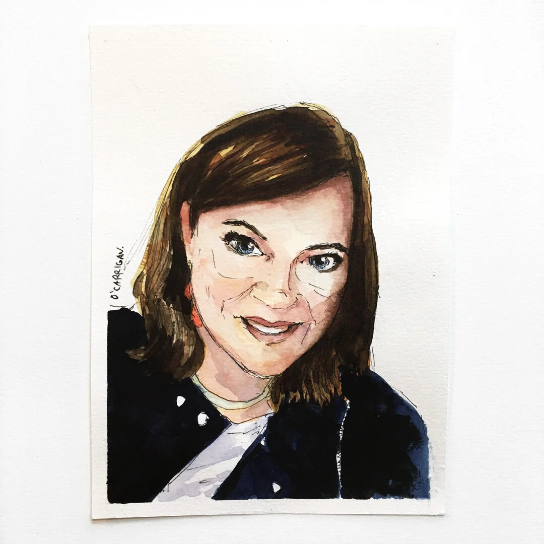  An portrait illustration by Simon O'Carrigan for his Pandemic Portrait project, commissioned during the 2020 Coronoavirus Pandemic. 