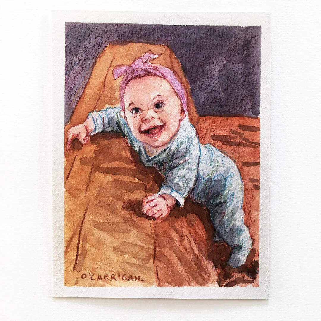  An portrait illustration by Simon O'Carrigan for his Pandemic Portrait project, commissioned during the 2020 Coronoavirus Pandemic. 