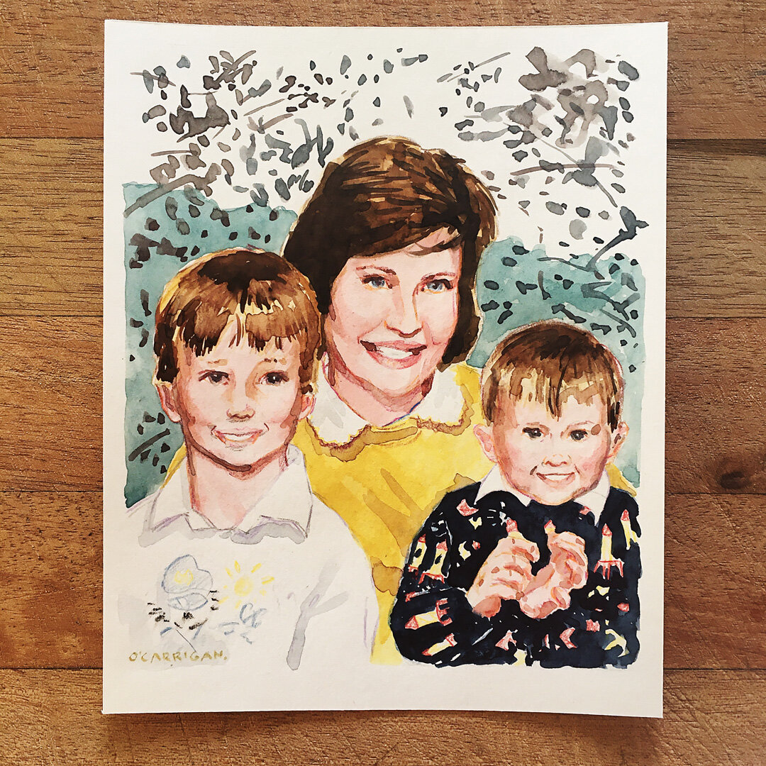  An portrait illustration by Simon O'Carrigan for his Pandemic Portrait project, commissioned during the 2020 Coronoavirus Pandemic. 