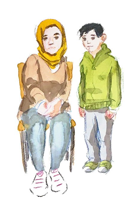 Early picture book design concepts sketched with colour pencil and watercolour. © Simon O'Carrigan, 2022.