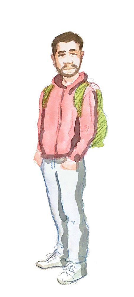 Early picture book design concepts sketched with colour pencil and watercolour. © Simon O'Carrigan, 2022.