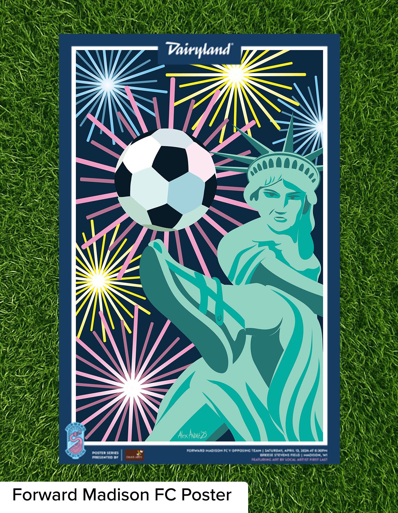 This event was called “Fireworks Night,” as there is a spectacular fireworks display scheduled after the match, and being so close to the Fourth of July, I opted to add more Americana with the Statue of Liberty.