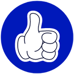 Icon of a thumbs up representing Purple's promise not to cancel small babysitting and cpr safety classes