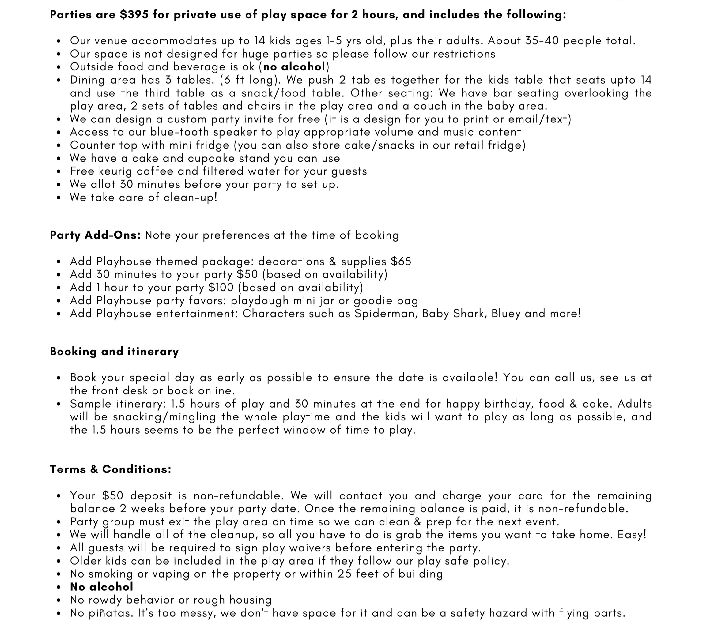 Book a Party — The Playhouse Brentwood